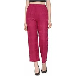 tnq Women's Regular Fit Wool Palazzo (TNQ155_Pink_2XL)-picture-51