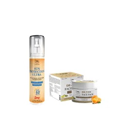 TNW the natural wash Set of De-Tan Face Pack 50g & Sun Protection Ultra SPF60 Spray 100ml-picture-30
