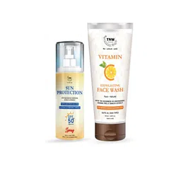 TNW the natural wash Set of Exfoliating FaceWash & Sun Protection SPF50 Spray - 100ml each-picture-21