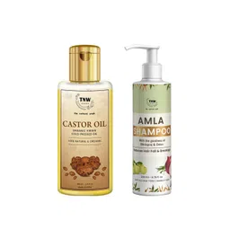 TNW the natural wash Set of Virgin Cold Pressed Castor Oil 100ml & Amla Shampoo 200ml-picture-34