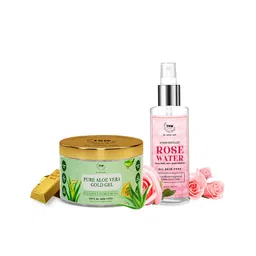 tnw- the natural wash TNW The Natural Wash Combo of 2 Pure Aloe Vera Gold Gel & Steam Distilled Pure Rose Water - 100 g & 200 ml-picture-15