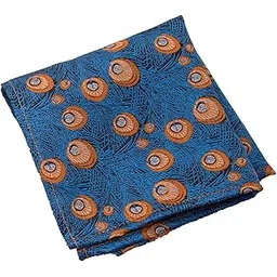 to the nines Men's Blue Polyester Silk Premium Pocket Square-picture-56