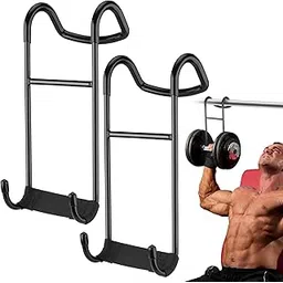 TOBWOLF Dumbbell Spotter Hooks Hangers, Heavy Power Dumbbells Rack Attachments for Dumbbell Bench Press Hold Up 225LB, Safety Connector Perfect for Hanging Dumbbells to Barbells for Chest Workout-picture-18