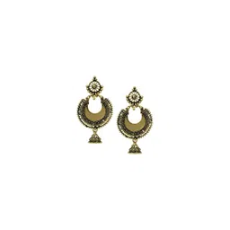 todani jems Gold-Plated Traditional Chandbali Long Ethnic Antique Earrings For Women and Girls image 1