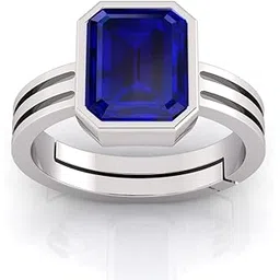 todani jems 11.25 Ratti Certified Original Blue Sapphire Ring Panchdhatu Adjustable Neelam Ring for Men & Women by Lab Certified-picture-39
