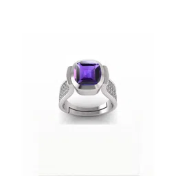 todani jems 12.25 Ratti Amethyst Katela Ring Natural Amethyst Stone Ring Astrological Birthstone Adjustable-picture-25