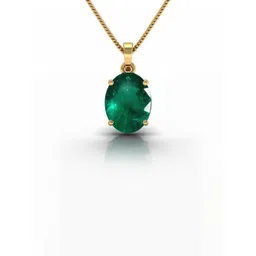 todani jems 12.25 Ratti Lab Certified Natural Emerald Loose Gemstone Panna Gold Plated Pendant Locket-picture-22