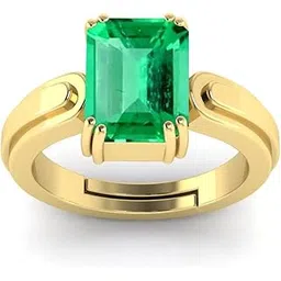 todani jems 12.25 Ratti Panna Stone Original Certified Panna Stone Emerald Ring Gold Plated Adjustable Woman Man Ring With Lab Certificate-picture-35
