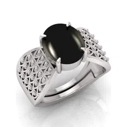 todani jems 14.25 Ratti Agate Stone Original Certified Hakik Gemstone Silver Plated | Adjustable Ring-picture-37