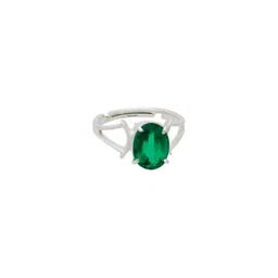 todani jems 7.25 Ratti 6.60 Carat Natural Panna Emerald Adjustable Silver Ring With Lab Certificate-picture-32