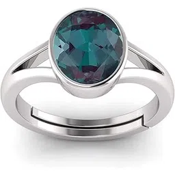 todani jems 8.25 Ratti 7.60 Carat Silver Plated Adjustable Color Changing Exotic Alexandrite Gemstone from Tanzania Natural Birthstone Multi Color Alex Stone Best for Alex Ring-picture-16