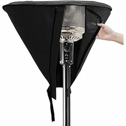 Toddmomy Patio Heater Cover Polyester Dustproof Protection for Outdoor Garden Heater Vent Cover for Rain Frost and Wind Black-picture-14