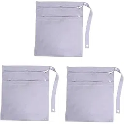 Toddmomy Waterproof Diaper Bag Changing Bag Zipper For Girl Storage Watertight Diapers Diaper Bags Camo Diaper, Greyx3pcs, Modern-picture-28