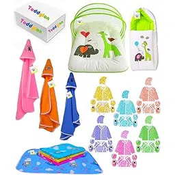 Toddylon Baby Gift Combo of Bedding and New Born Clothes (0-6 Months, Multicolour)-picture-14
