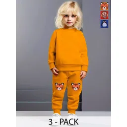 Toddylon Kids Pack Of 3 Printed Cotton Joggers-picture-51