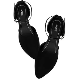 todhwear Sandal Trendy Light Weight and Adjustable Strap Comfortable| Attractive & Stylish Heel For Girls & Alley Walk Women Bellies (Black, 4) |-picture-35