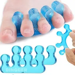 Toe Separators Pedicure,Pedicure Toe Separators, Repeatable Washable Toenail Dividers,Toe Separators for Nail Polish Application. (Blue, 2Pcs)-picture-19