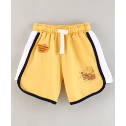 ToffyHouse Cotton Knit Mid Thigh Length Shorts Sail Ship Print  - Golden-image-14