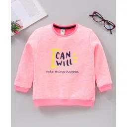 ToffyHouse Full Sleeves Sweatshirt Text Print - Neon Pink-picture-19