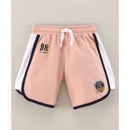 ToffyHouse Mid Thigh Length Cotton Lycra Shorts Placement Print- Pink-image-11