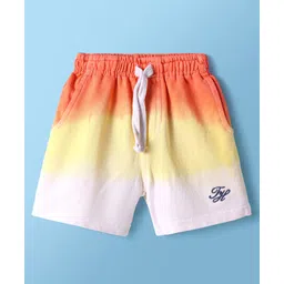 ToffyHouse Single Jersey Knee Length Ombre Shorts - Orange & Yellow-picture-16