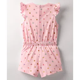 ToffyHouse Single Jersey Knit Frill Sleeves Jumpsuit with Fruit Print - Pink image 2