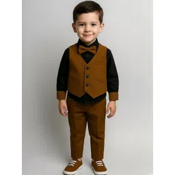 TOGEPI Boys Pure Cotton Suit Set with Bow Tie & Pant-picture-18