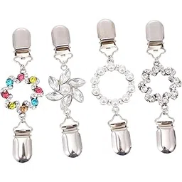 togeval 4pcs Vintage Scarf Shawl Clips Fashion Brooches Accents Delicate Alloy Sweater Clips for Cardigans Beautiful Accessories for Women Outfits-picture-24