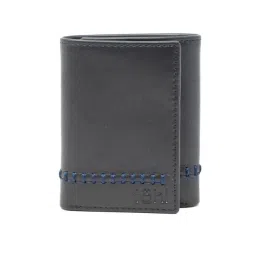 Tohl Black Casual Leather Tri-Fold Wallet for Men-picture-30