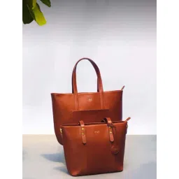 Tohl Tan Solid Medium Tote Handbag image 1