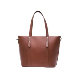 Tohl Tan Solid Medium Tote Handbag image 3