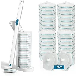 Toilet Cleaner with 8 Refills - Disposable Toilet Brush, Disposable Toilet Cleaning System- Toilet Bowl Cleaner Brush, Storage Caddy and 8 Toilet Brush Refill Heads for Cleaning (1)-picture-18