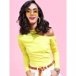 Tokyo Talkies Bright Yellow Solid Top-picture-20