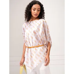 Tokyo Talkies Geometric Striped Extended Sleeves Kaftan Top-picture-30