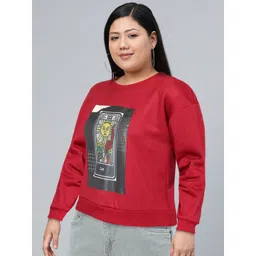 Tokyo Talkies Graphic Printed Round Neck Pullover image 2