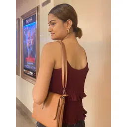 Tokyo Talkies Maroon Tiered Top-picture-16