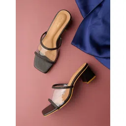 Tokyo Talkies Open Toe Block Heels image 1