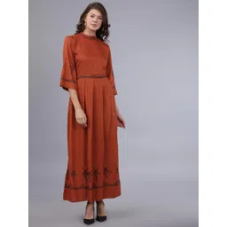 Tokyo Talkies Print Bell Sleeve Maxi Dress-picture-25