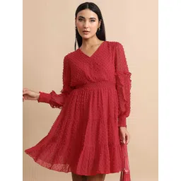 Tokyo Talkies Puff Sleeve Mini Fit & Flare Dress-picture-36