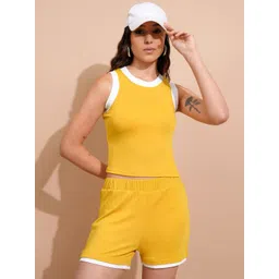 Tokyo Talkies Round-Neck Sleeveless Top And Shorts Co-Ords-picture-17