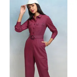 Tokyo Talkies Solid Basic Jumpsuit With Belt-picture-44