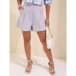 Tokyo Talkies Solid Women Shorts image 1