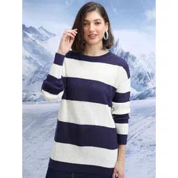 Tokyo Talkies Striped Acrylic Pullover-picture-24