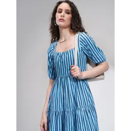 Tokyo Talkies Striped Fit & Flare Midi Dress-picture-32