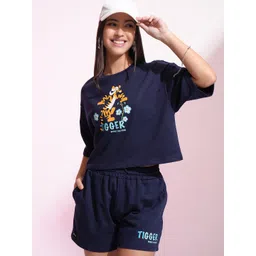Tokyo Talkies Tigger Printed T-Shirt & Short Co-Ord Set-picture-26