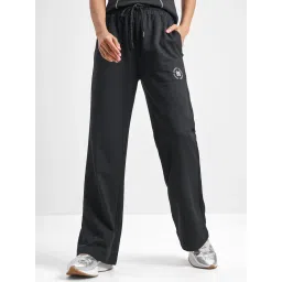 TOKYO TALKIES Women Black Sporty Loose Fit Track Pant-picture-12