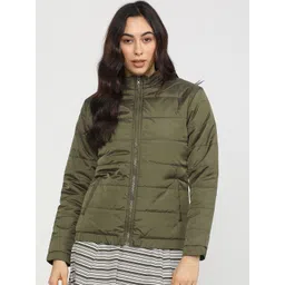 Tokyo Talkies Women Brown Puffer Jacket-picture-41