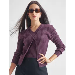 Tokyo Talkies Women Cable Knit Pullover-picture-27