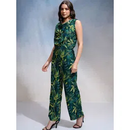 Tokyo Talkies Women Cowl Neck Printed Basic Jumpsuit image 4