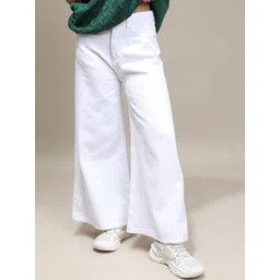 Tokyo Talkies Women Flared Mid-Rise Cotton Jeans-image-4